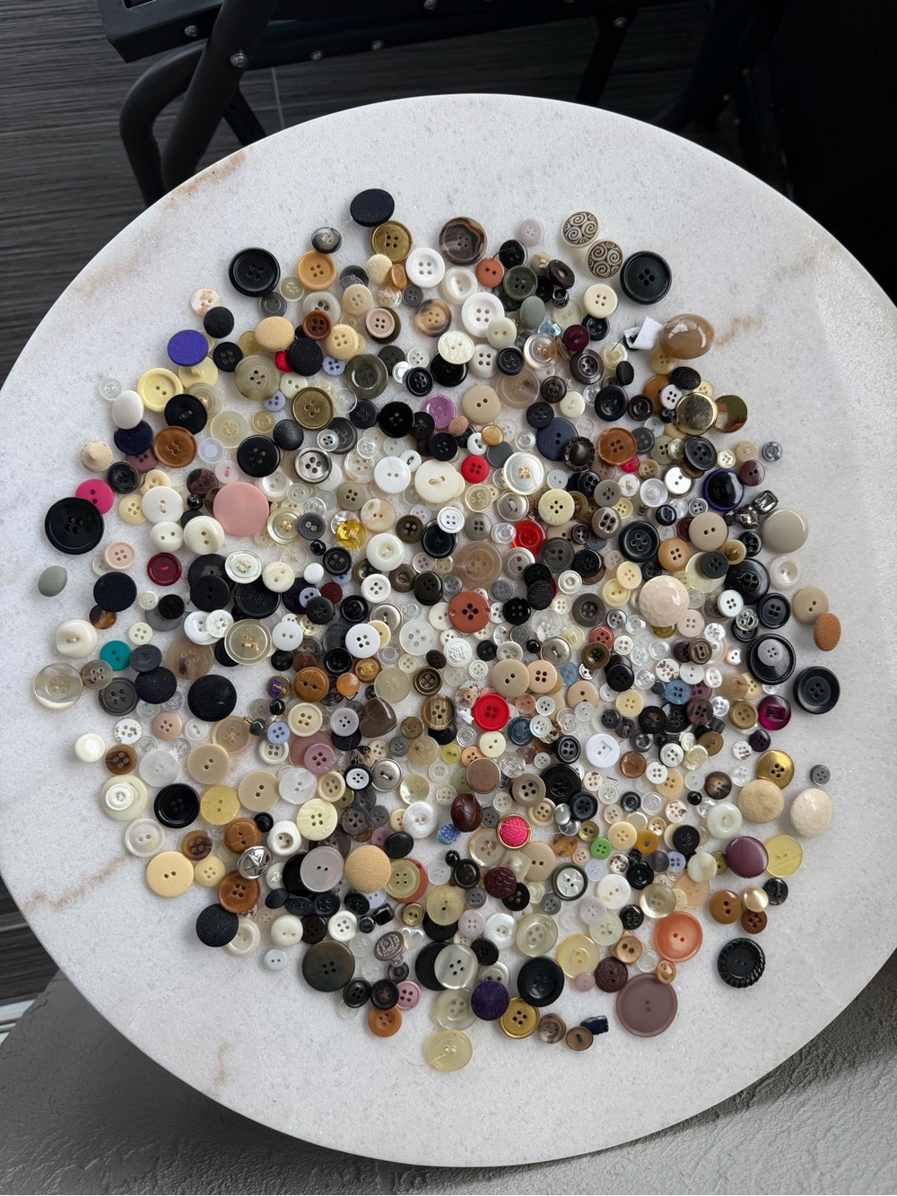 Mixed Assorted Sewing Buttons - Neutral and Colorful Lot